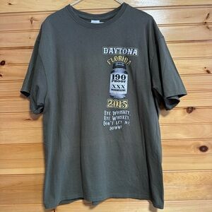 NASCAR 2015 Moonshine Daytona Florida Graphic T-Shirt Green XL